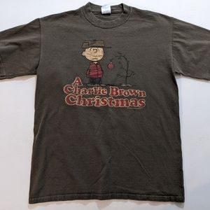 A Charlie Brown Christmas Vintage T-Shirt Printed On Peanuts Branded Tag Size M.